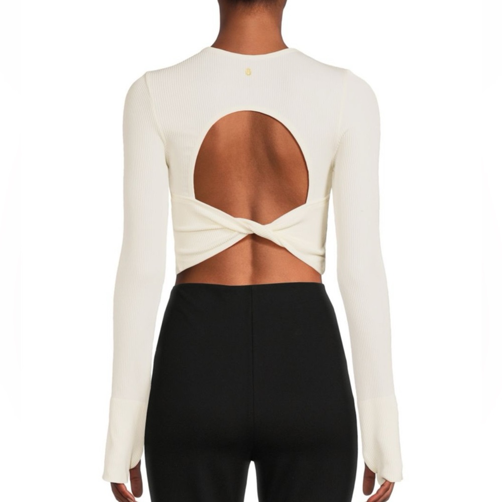 SPIRITUAL GANGSTER Serene Ribbed Twist Back Crop Top size M/L